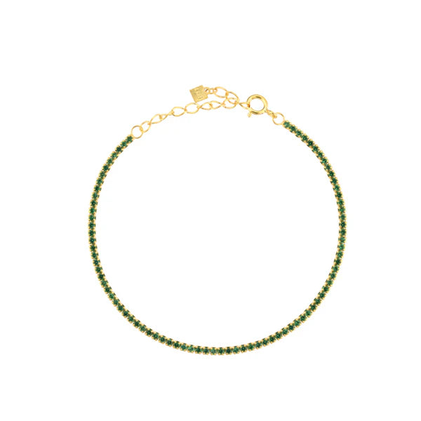 Dainty Green Tennis Bracelet