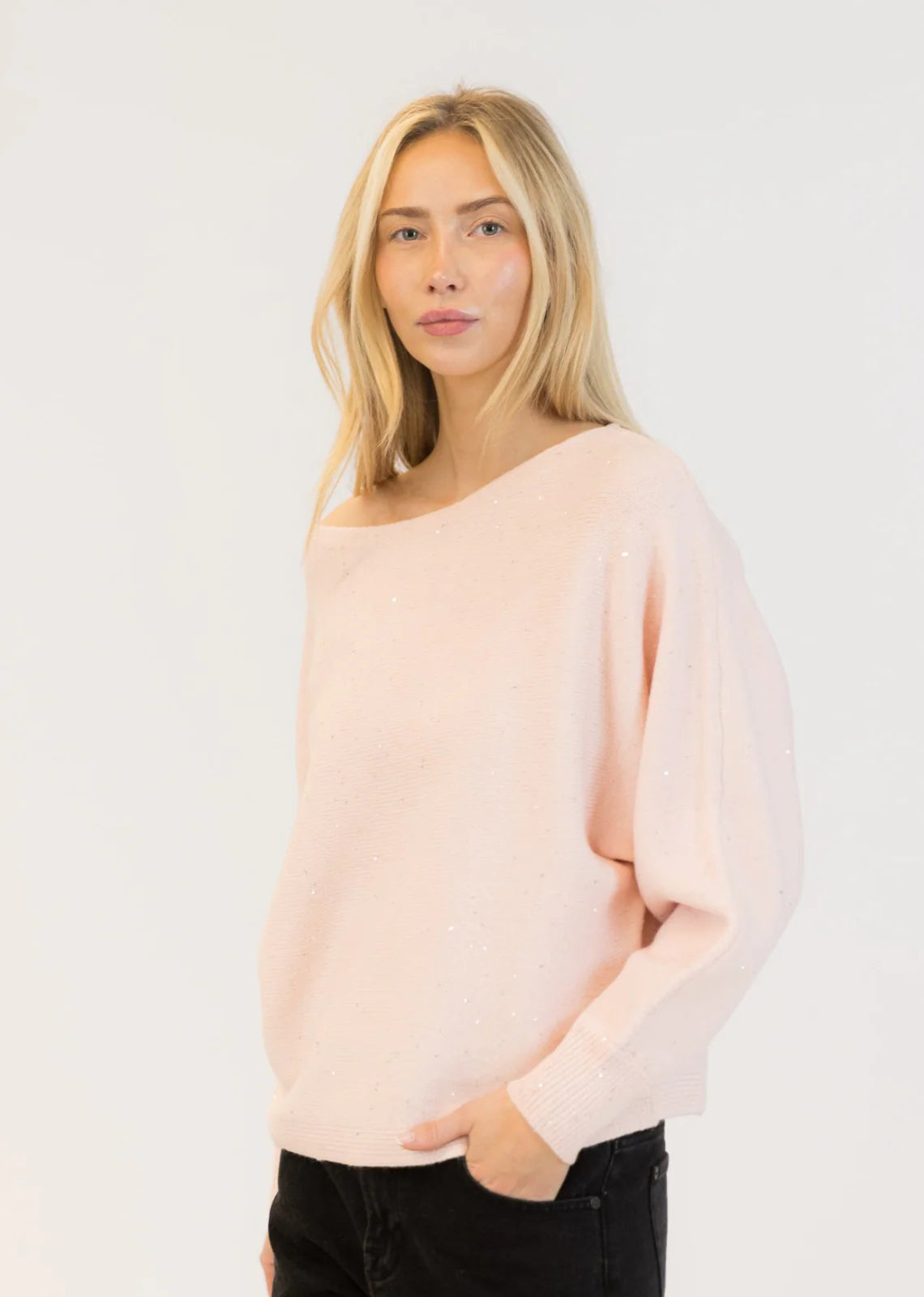 ROSE: Dainty Sequin Sweater