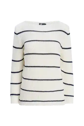 Jill- Cream with Black stripes knit sweater