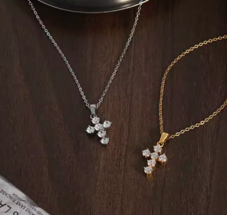 Cross CZ Necklace