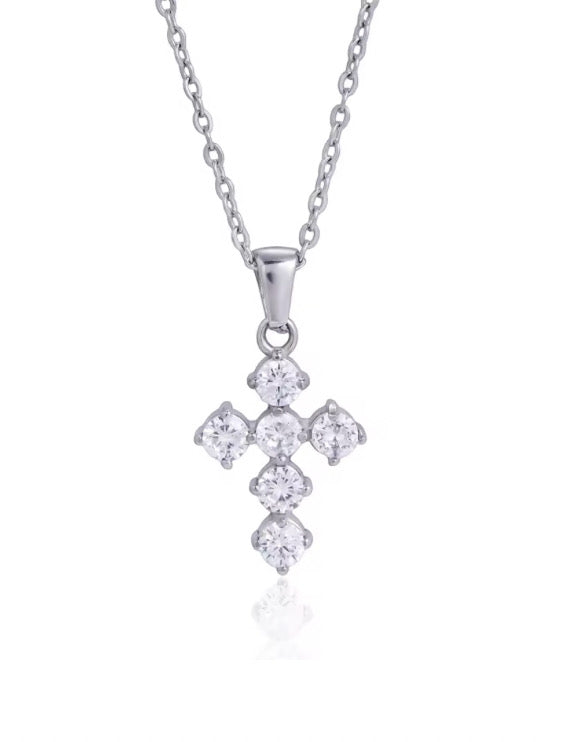 Cross CZ Necklace