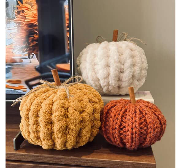 Handmade woven pumpkins