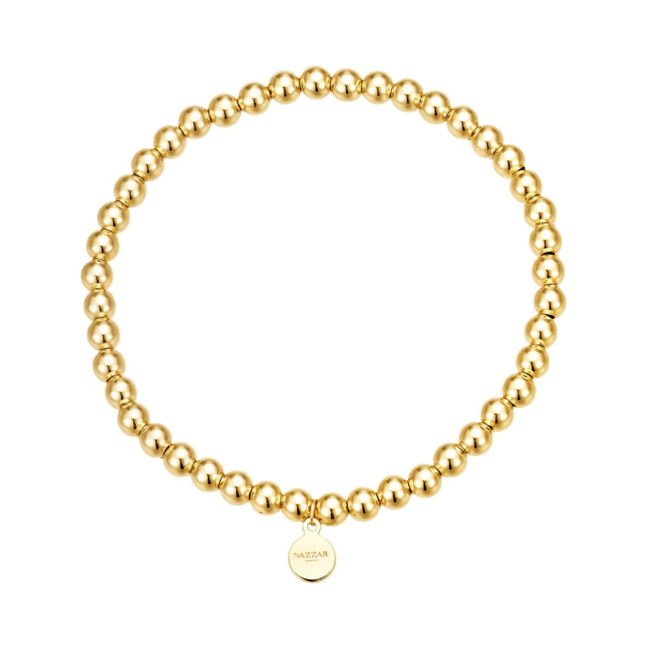 Gold Beaded Stretch Bracelet