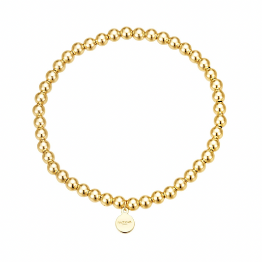 Gold Beaded Stretch Bracelet