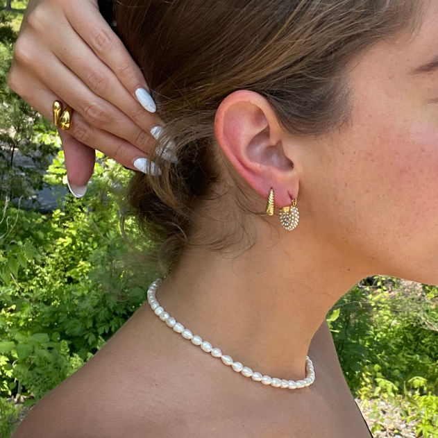 Cara Pearl Hoops