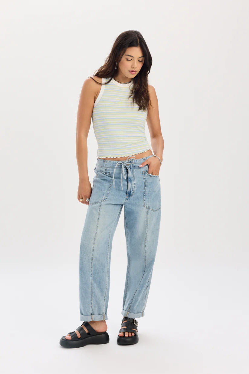 VILLA- Drawstring Barrel Denim