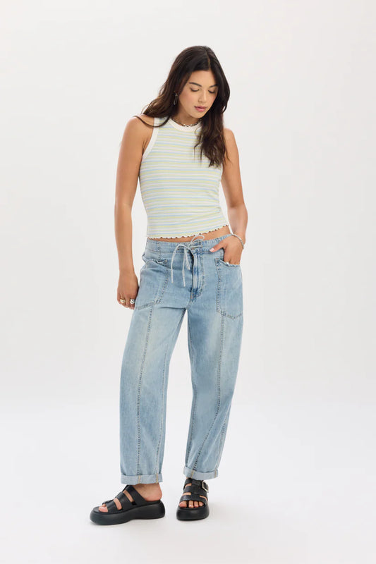 VILLA- Drawstring Barrel Denim