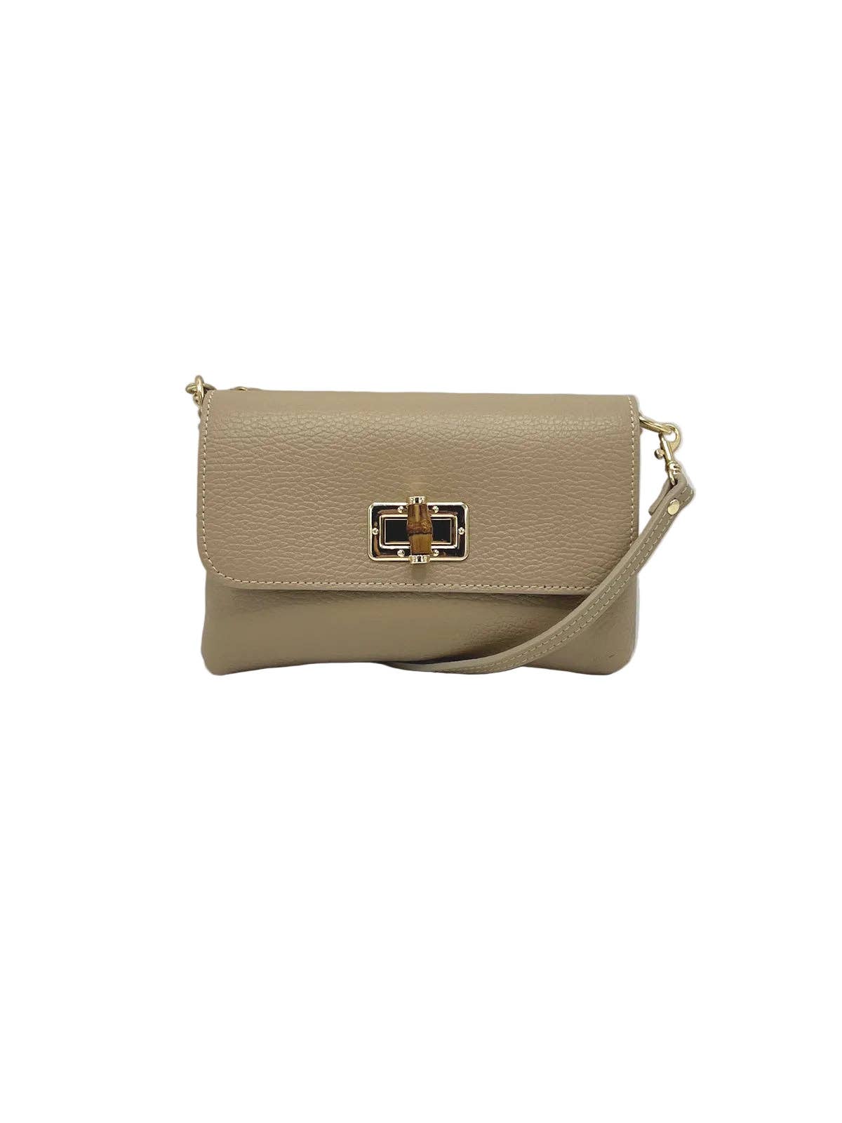 RUE: Mini Flap Shoulder Bag with Bamboo Hardware