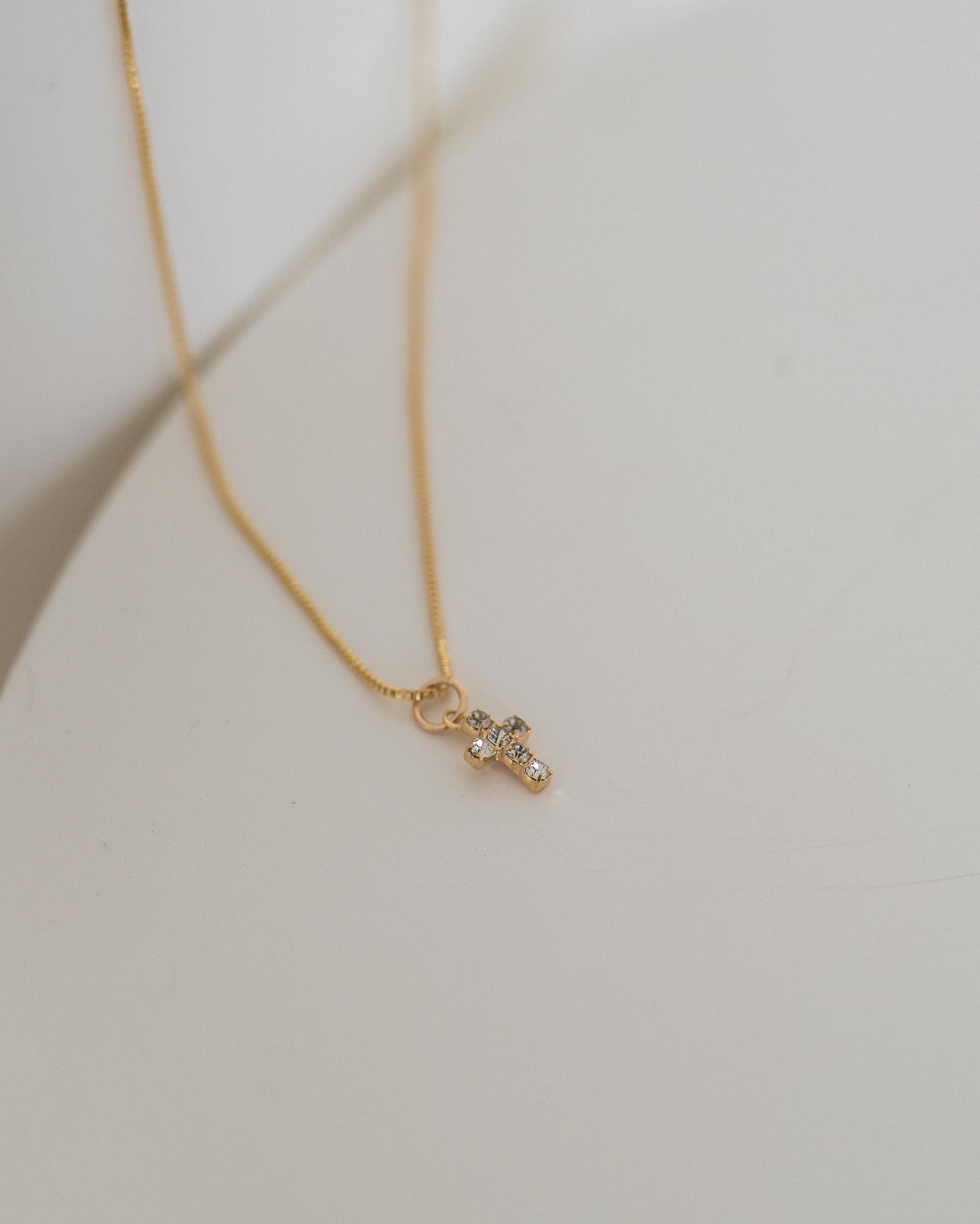 Mini Diamond Cross Necklace