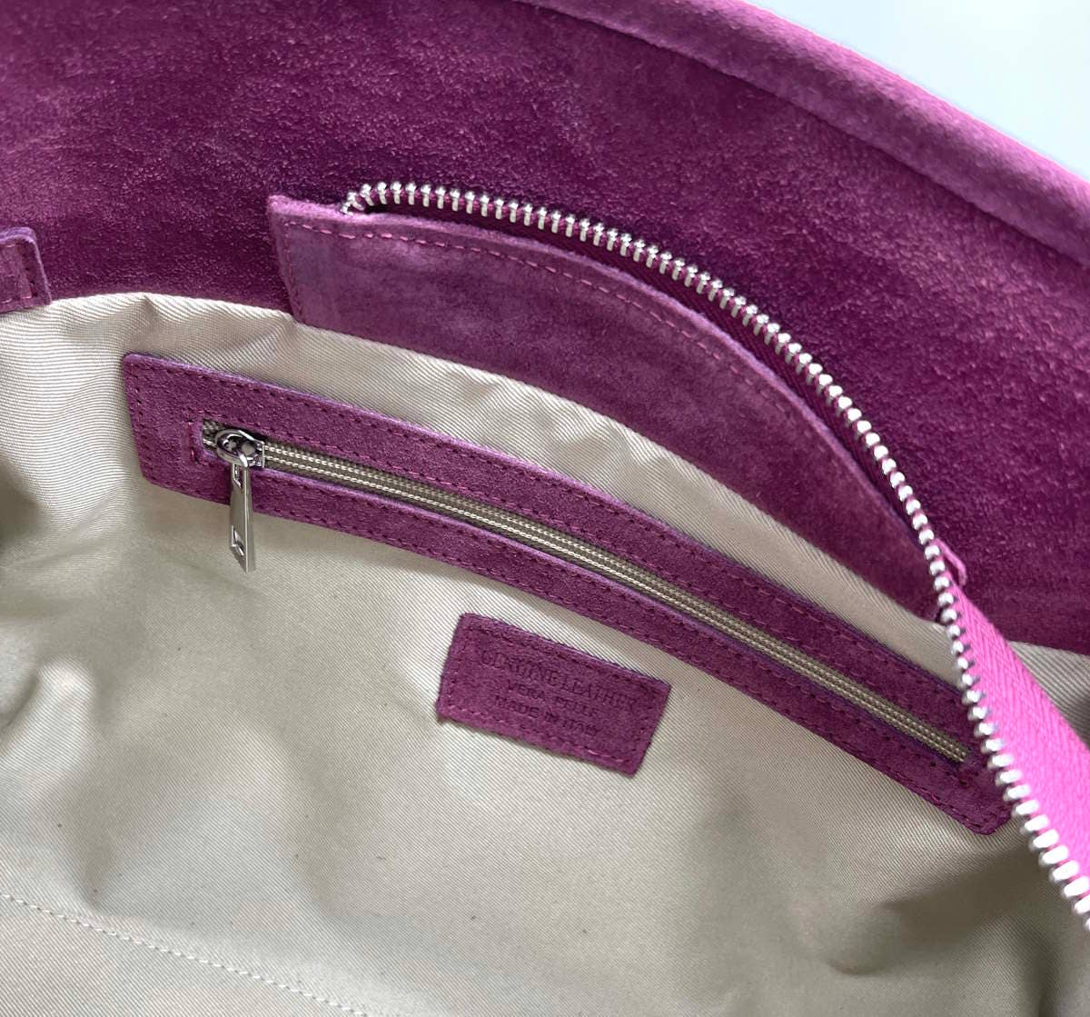 JOSEPHINE- Suede leather travel bag