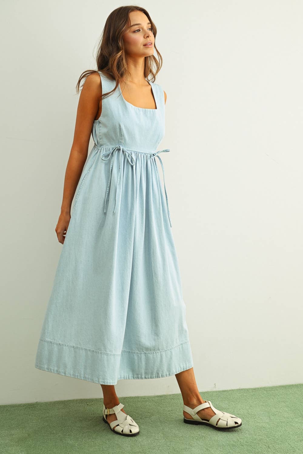 ELLIE- Chambray Dress