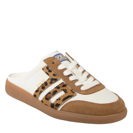 Back 70 EASTER in WHITE LEOPARD Backless Sneakers