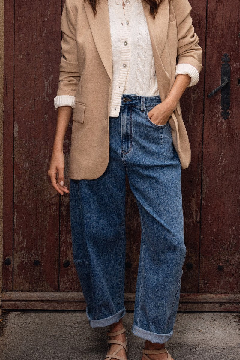 MAGGIE- Barrel Jean
