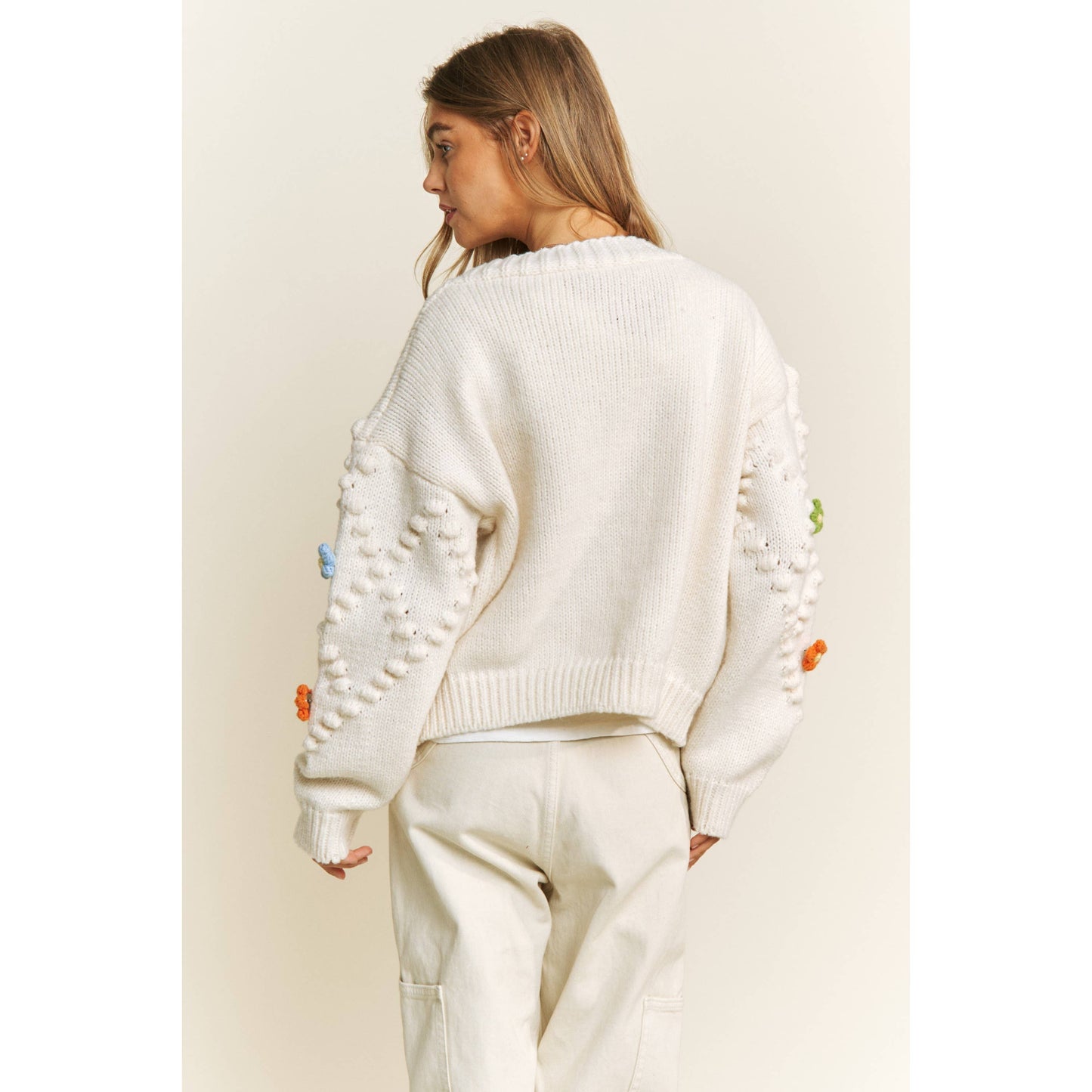 SUNDAY: 3D Flower Knit Cardigan