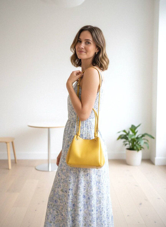 LEAH: Leather Shoulder Bag