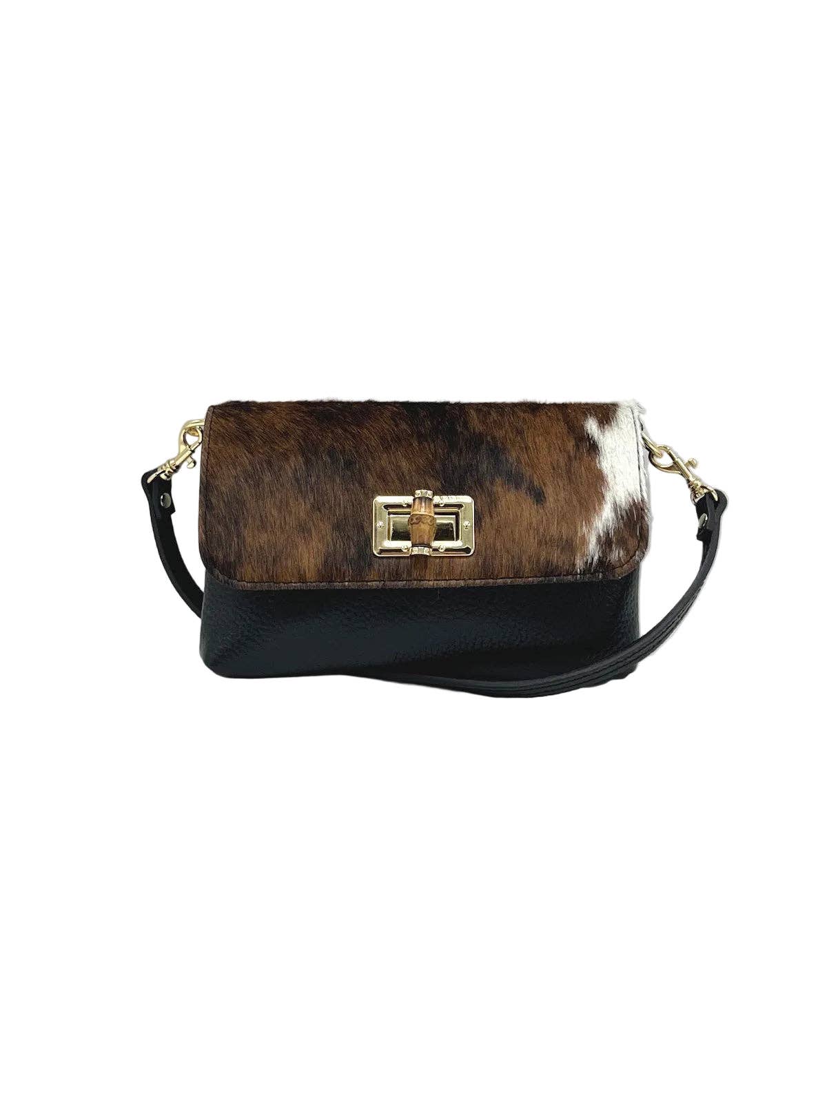 MISTY-Leather & Cowhide Crossbody Bag
