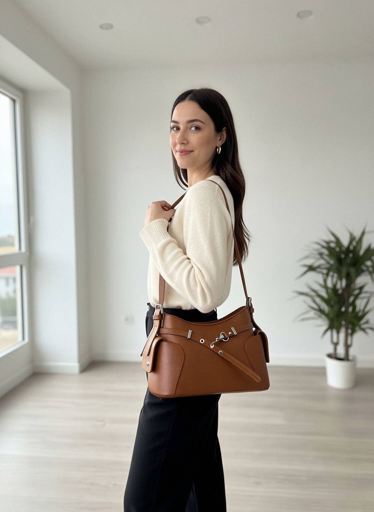SLOANE: Women's Genuine Leather Shoulder Bag