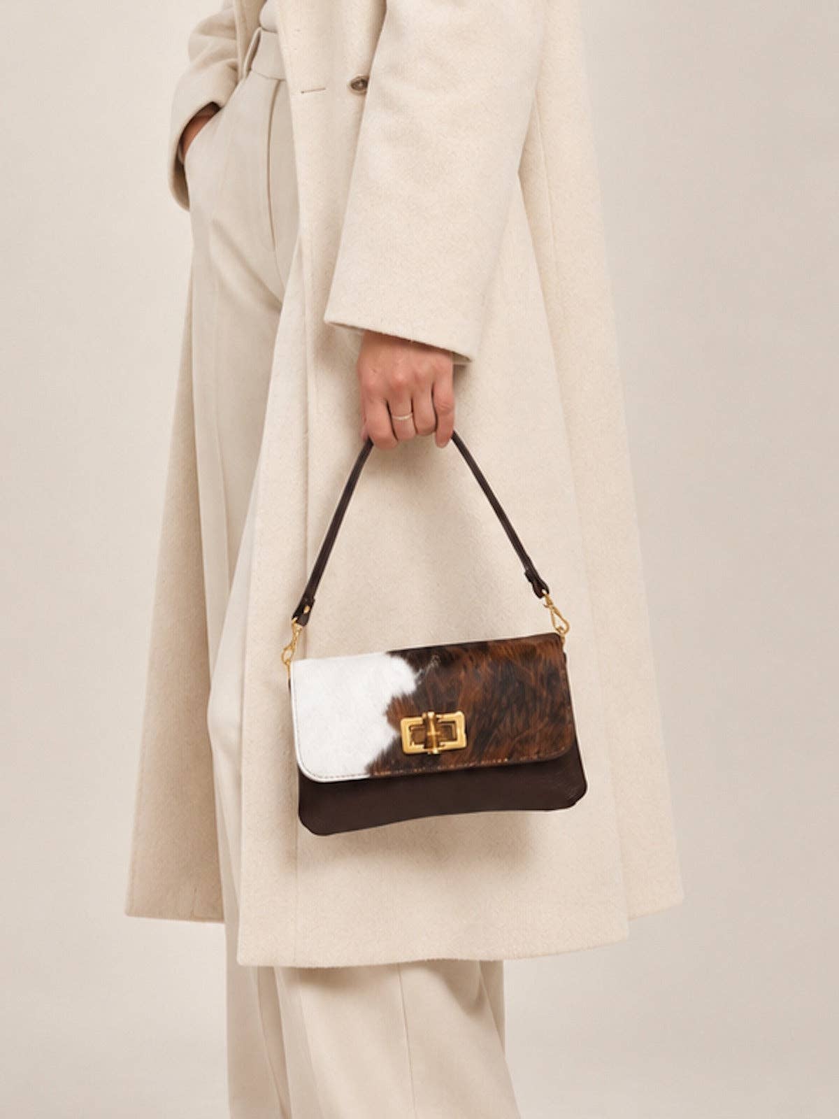 MISTY-Leather & Cowhide Crossbody Bag