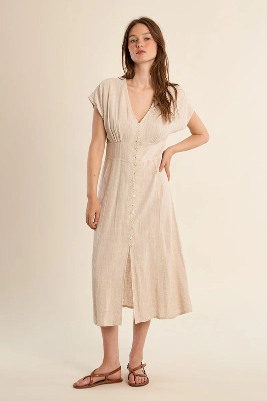 TALLEY: Buttoned Midi Dress