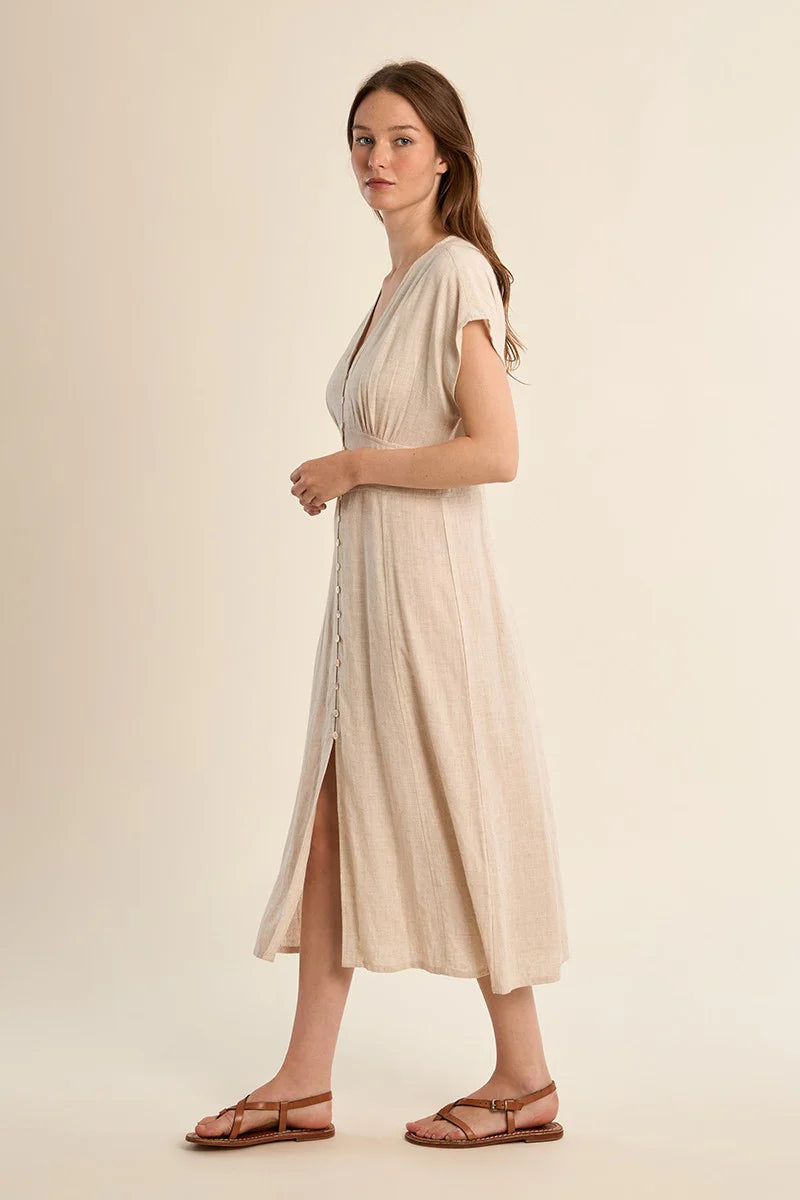TALLEY: Buttoned Midi Dress