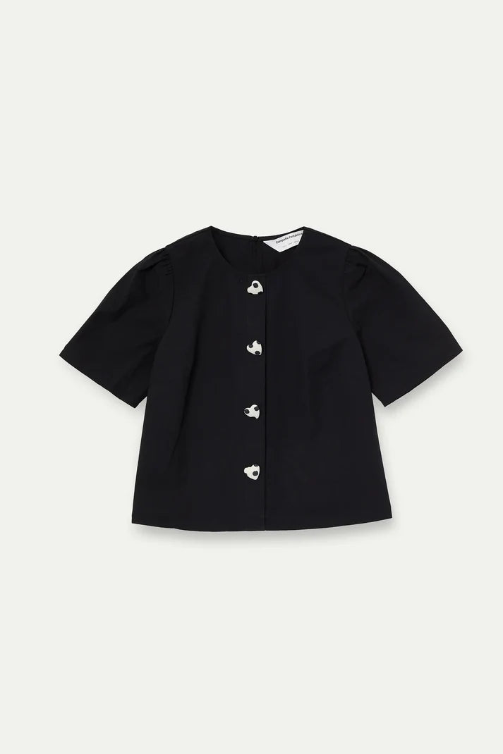 RAVEN- Top with Button Accents