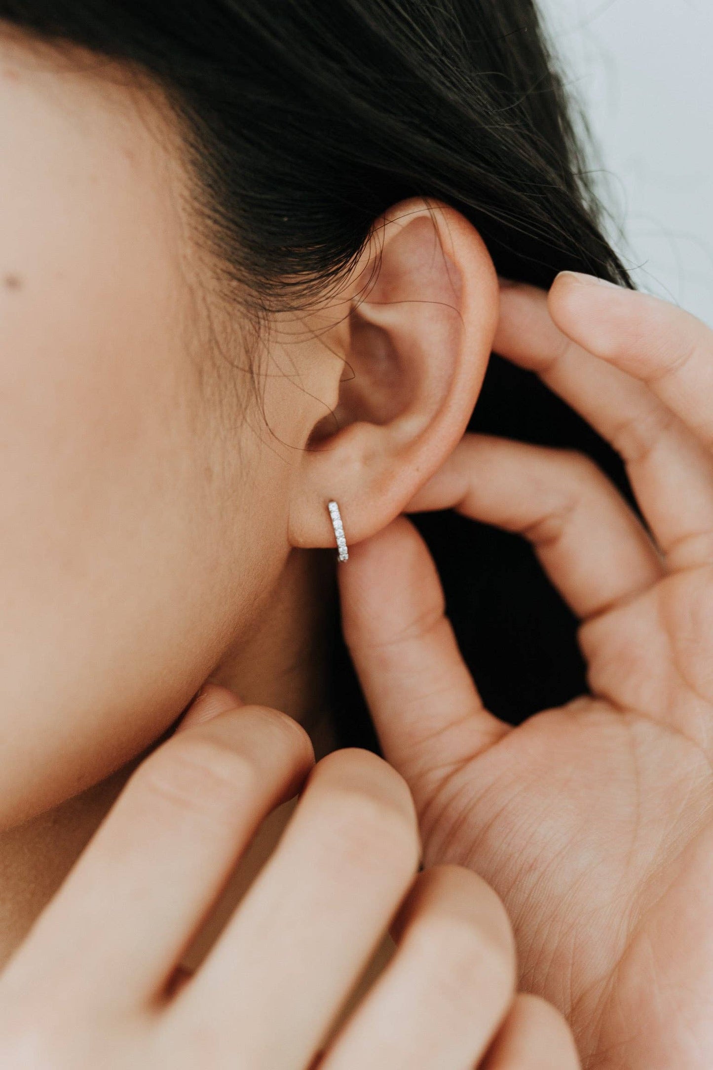 Halo Hoops Sterling Silver