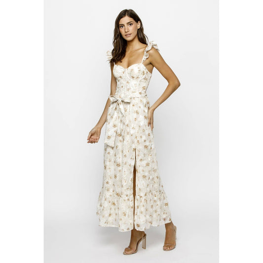 CORY: Ruffled Midi Dress