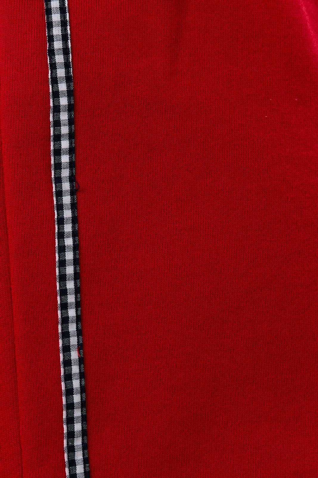 HIGH WAIST GINGHAM CONTRAST SWEATSHORTS