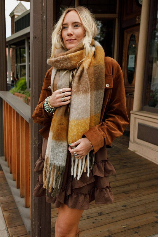 EVEREST: Cozy Fall Plaid Scarf