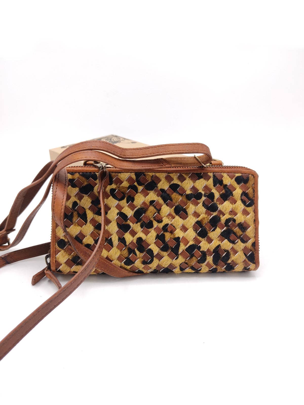 BETSEY-Leather and Calf Hair Wallet