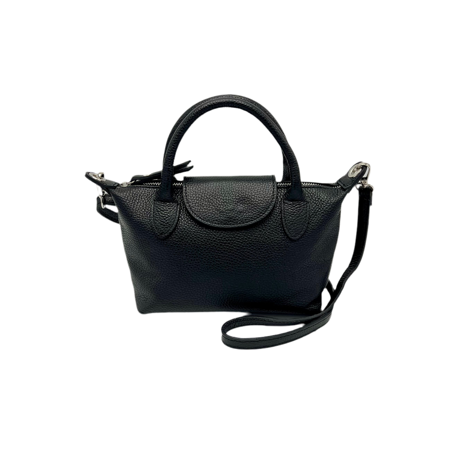 Genuine leather small shoulder bag, Made in Italy
