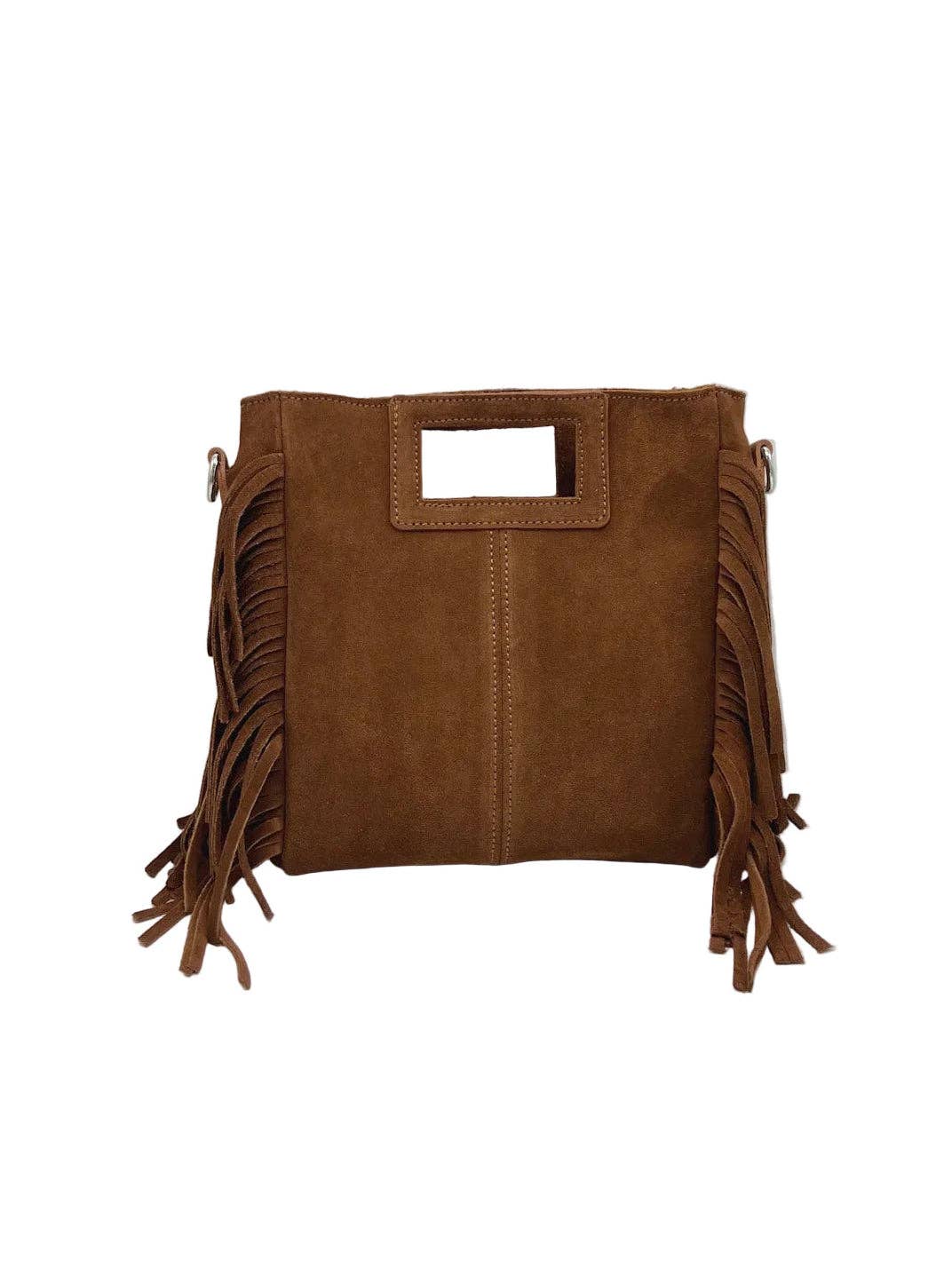 SHANIA-Suede Fringe Handbag