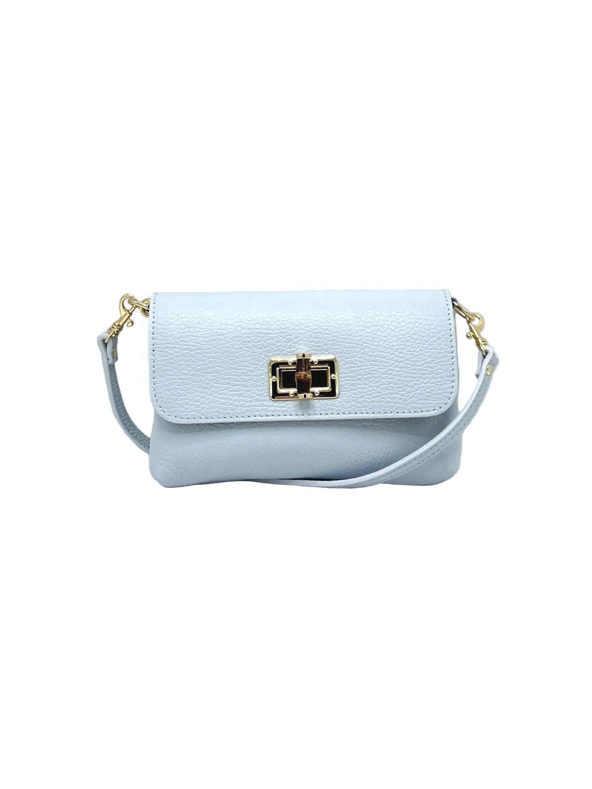 RUE: Mini Flap Shoulder Bag with Bamboo Hardware