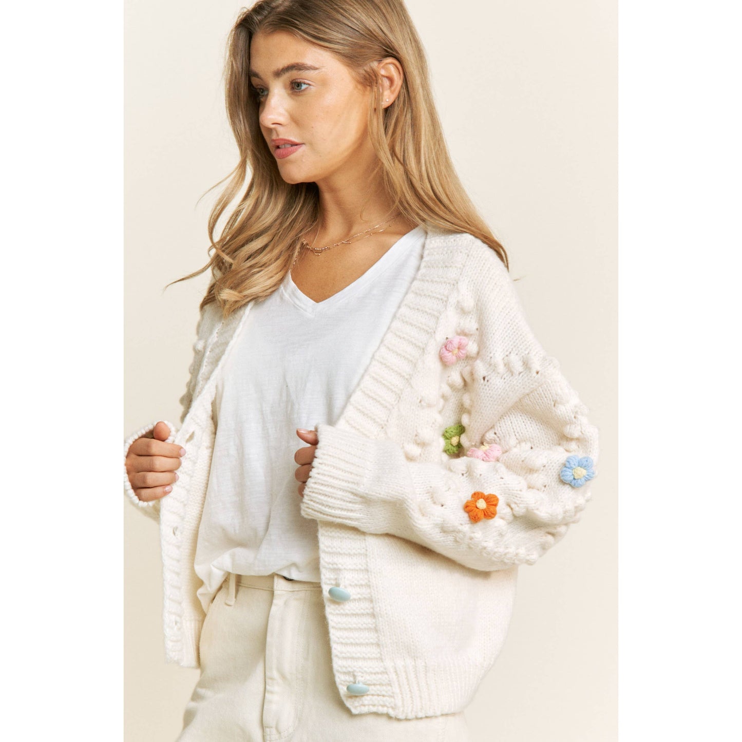 SUNDAY: 3D Flower Knit Cardigan