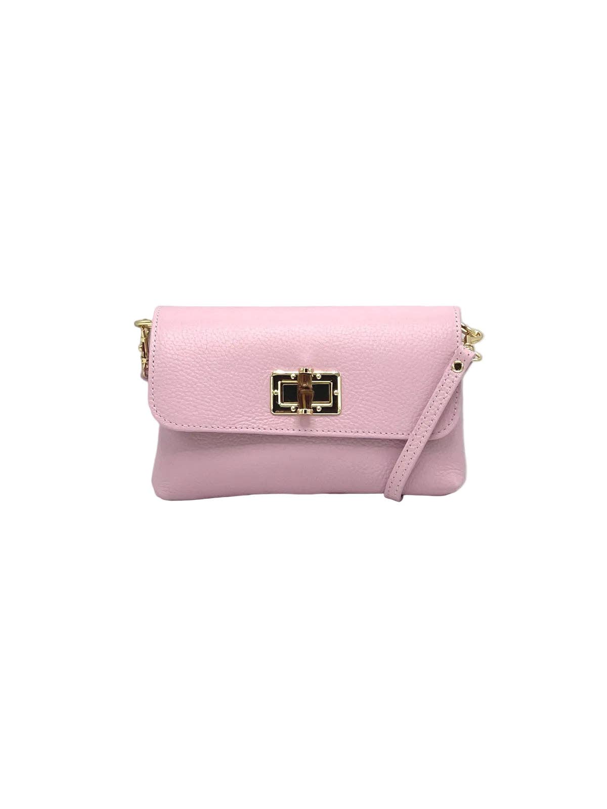 RUE: Mini Flap Shoulder Bag with Bamboo Hardware