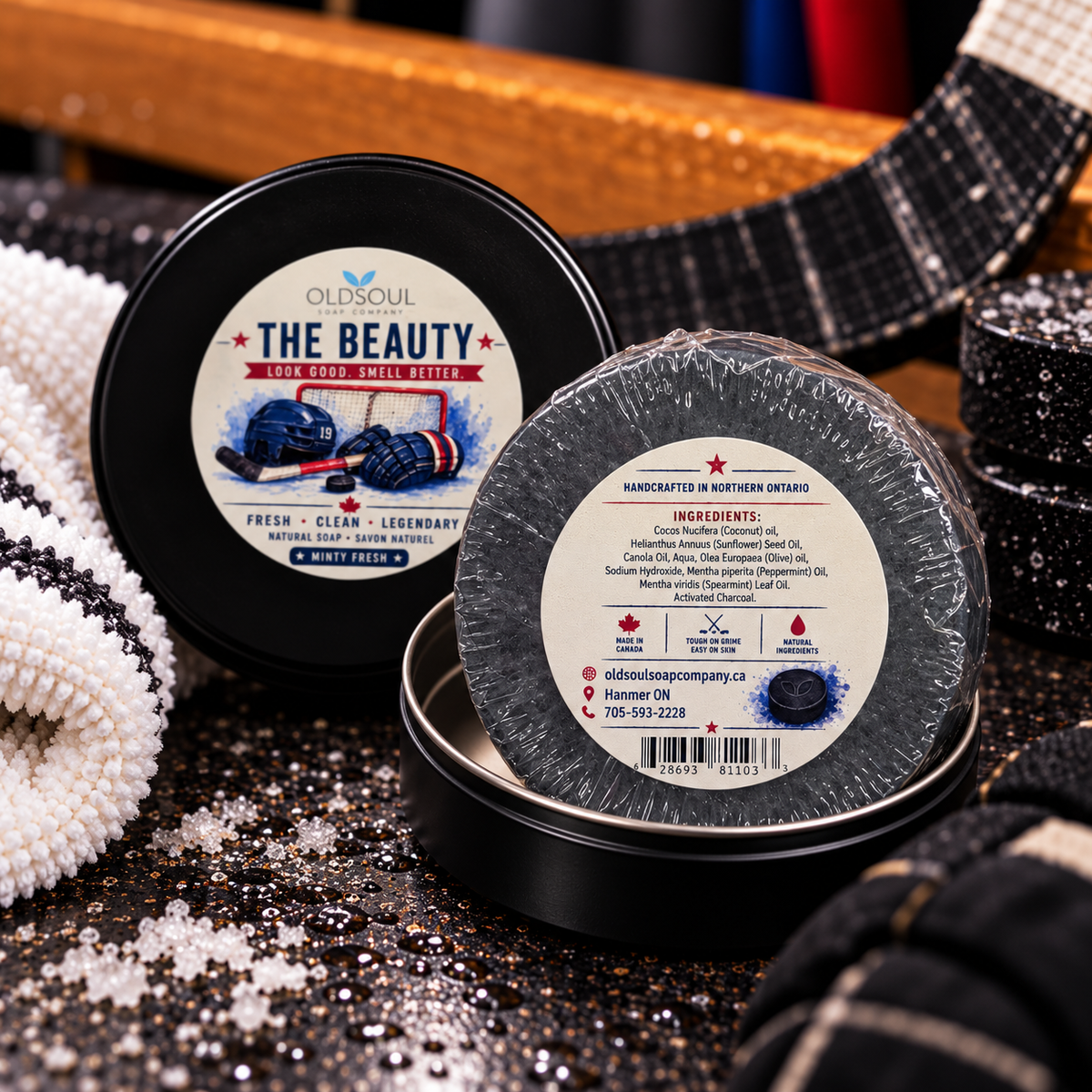 THE BEAUTY — Hockey Puck Soap + Tin
