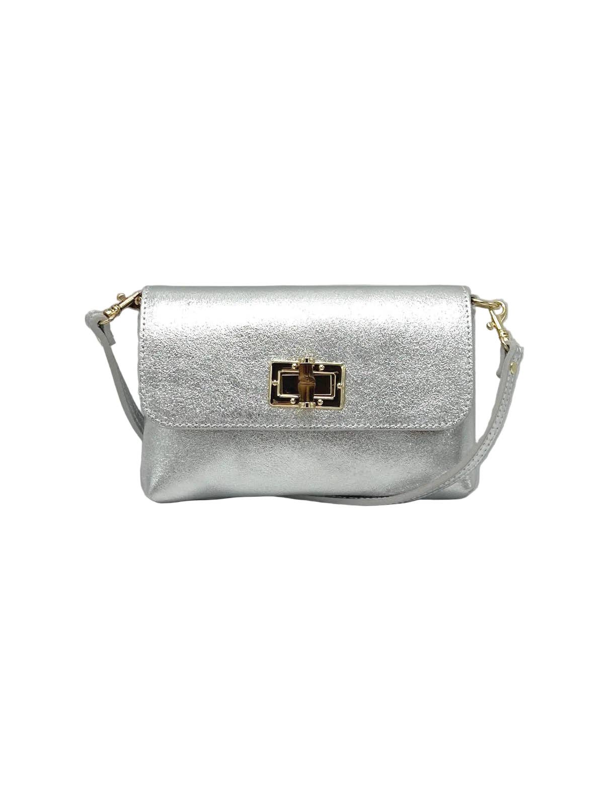 RUE: Mini Flap Shoulder Bag with Bamboo Hardware
