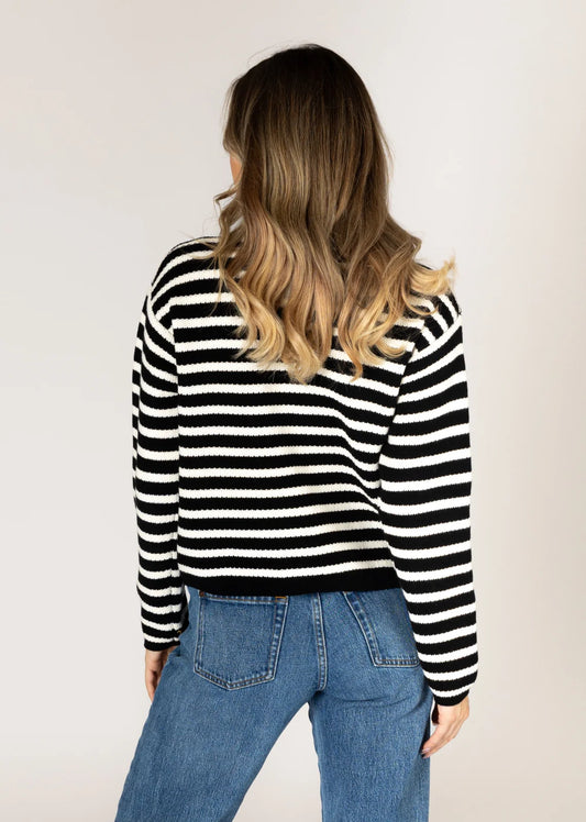 DEVON- Stripe Cardi