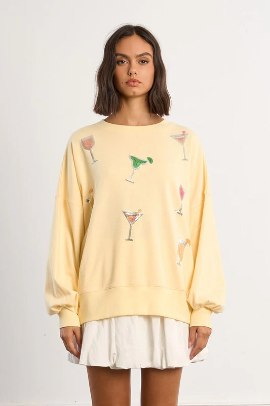ANGELIKA- Sequinned Cocktail Sweater