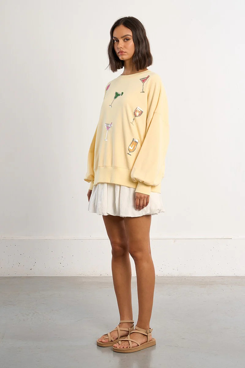 ANGELIKA- Sequinned Cocktail Sweater