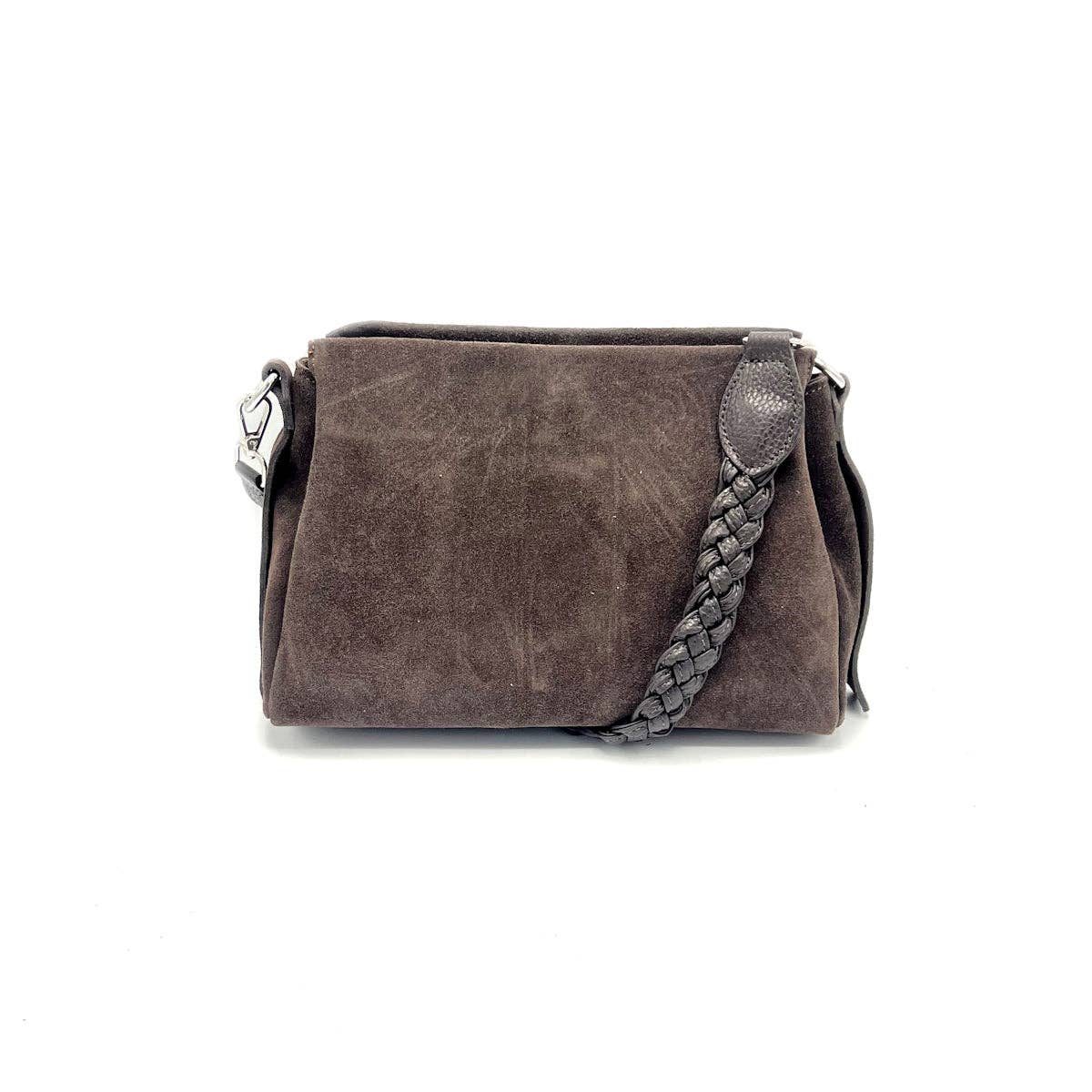 LILA- Suede leather shoulder bag