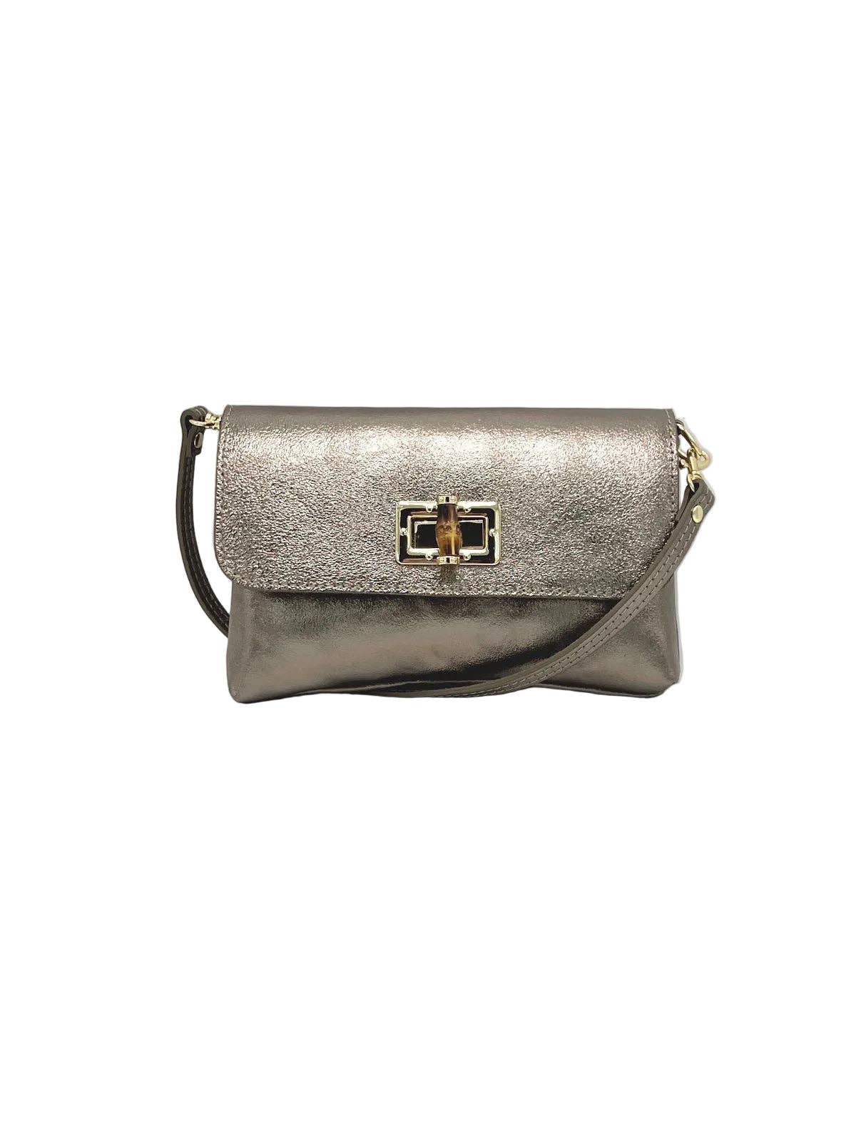 RUE: Mini Flap Shoulder Bag with Bamboo Hardware