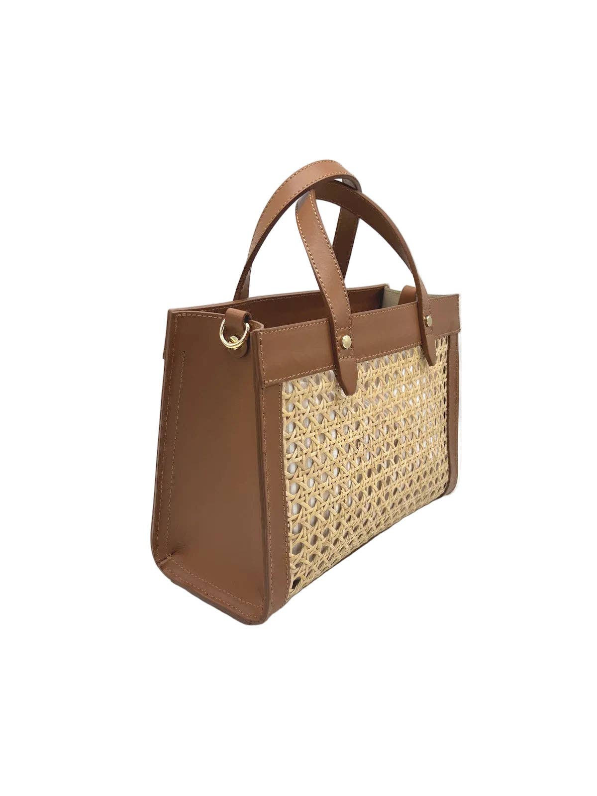 RUMI: Leather and Straw Handbag