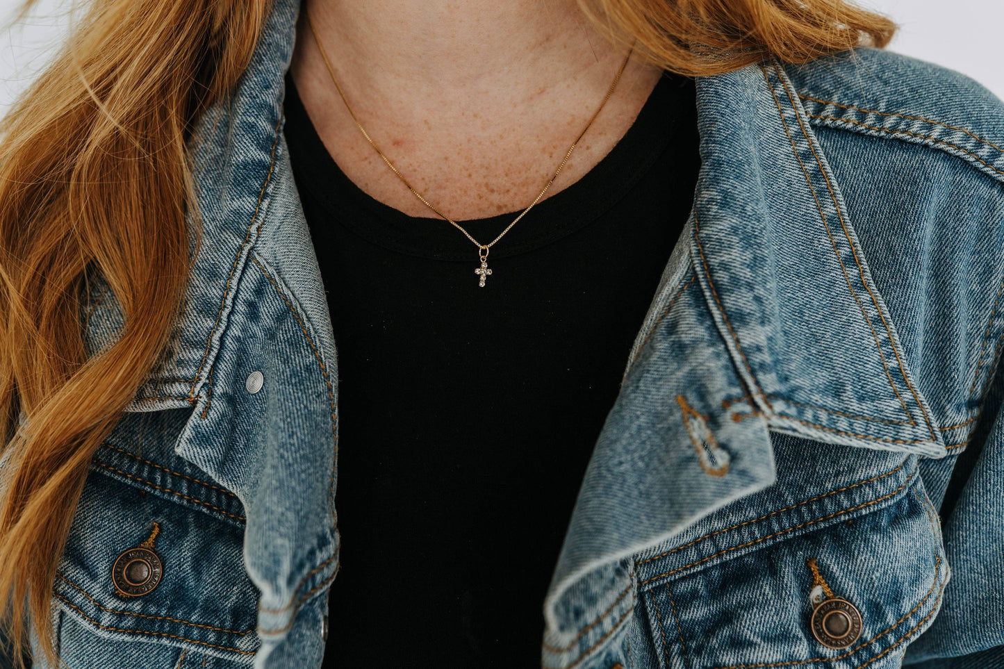 Mini Diamond Cross Necklace