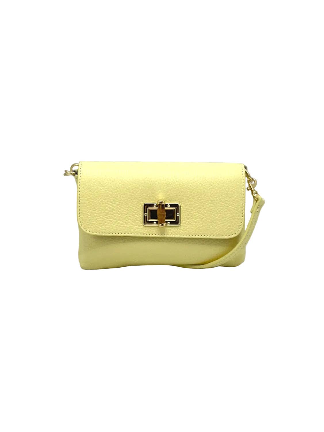 RUE: Mini Flap Shoulder Bag with Bamboo Hardware