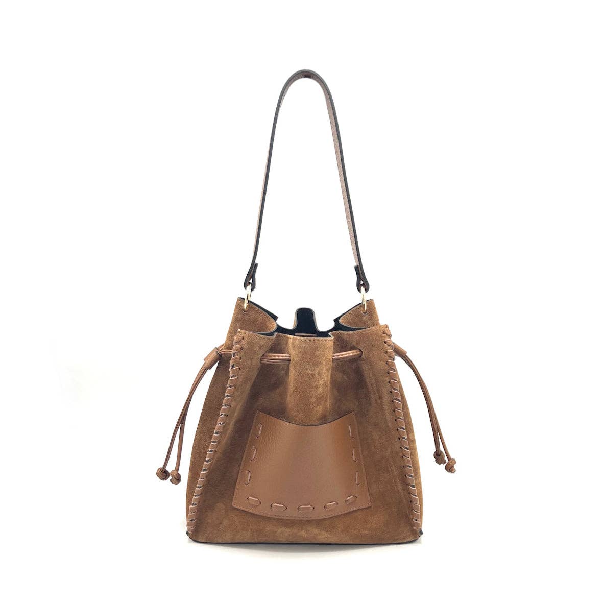 KIYA- Suede leather bucket bag