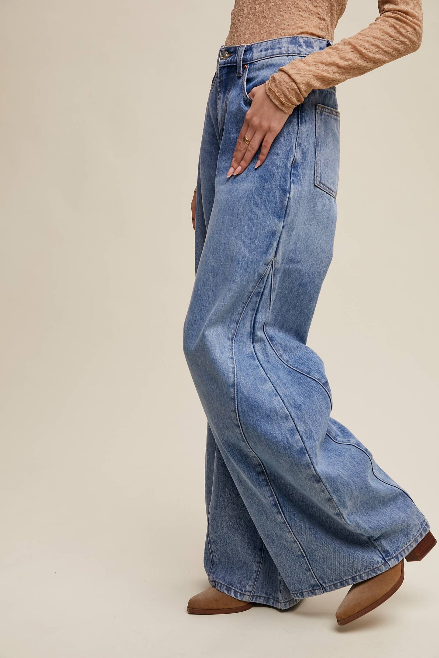 ALLY- wide leg denim