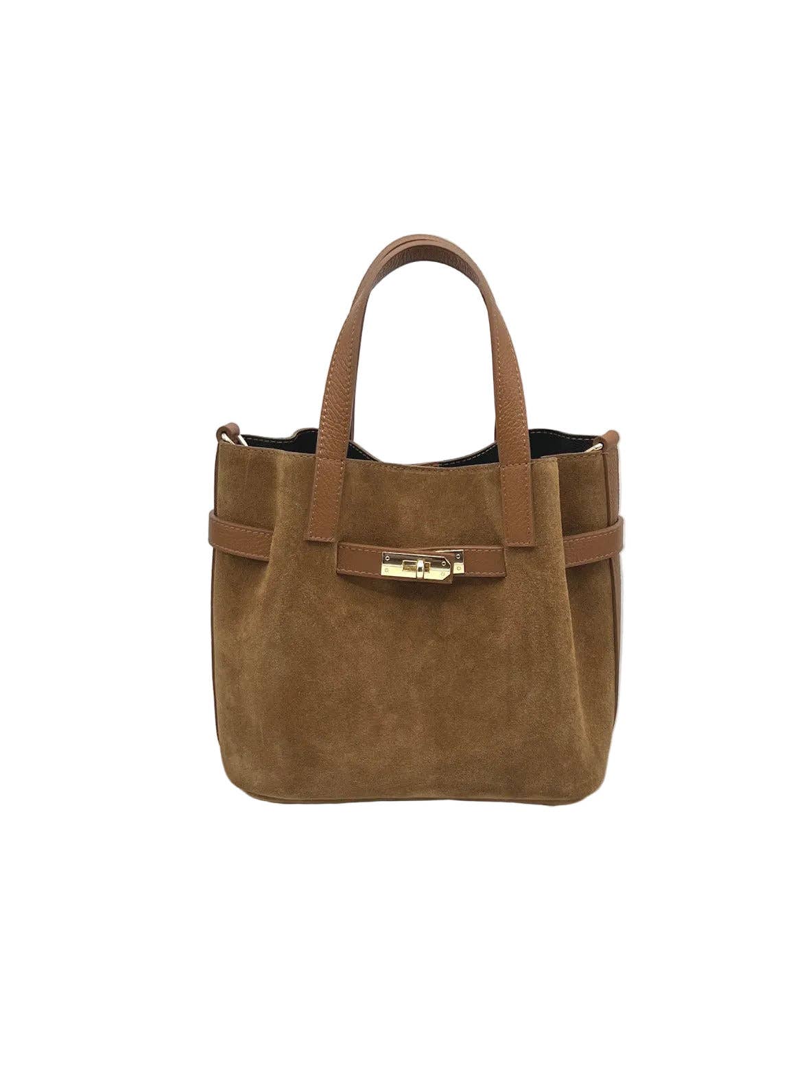 AUTUMN- Suede and Genuine Leather Handbag