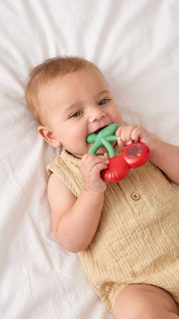Bitzy Shake™ - Silicone Cherry Teether with Rattle