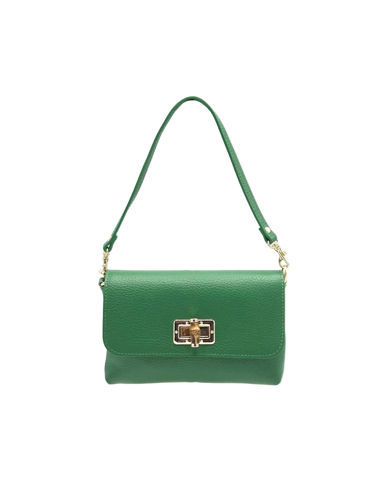 RUE: Mini Flap Shoulder Bag with Bamboo Hardware